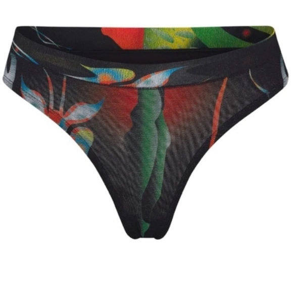 SKIMS Summer Mesh Thong Firpal Print Womens 4X NWT - Picture 3 of 14